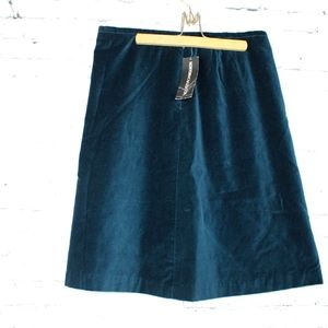 Suede blue skirt size 10 nwt